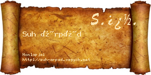 Suh Árpád névjegykártya