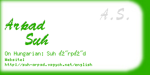 arpad suh business card